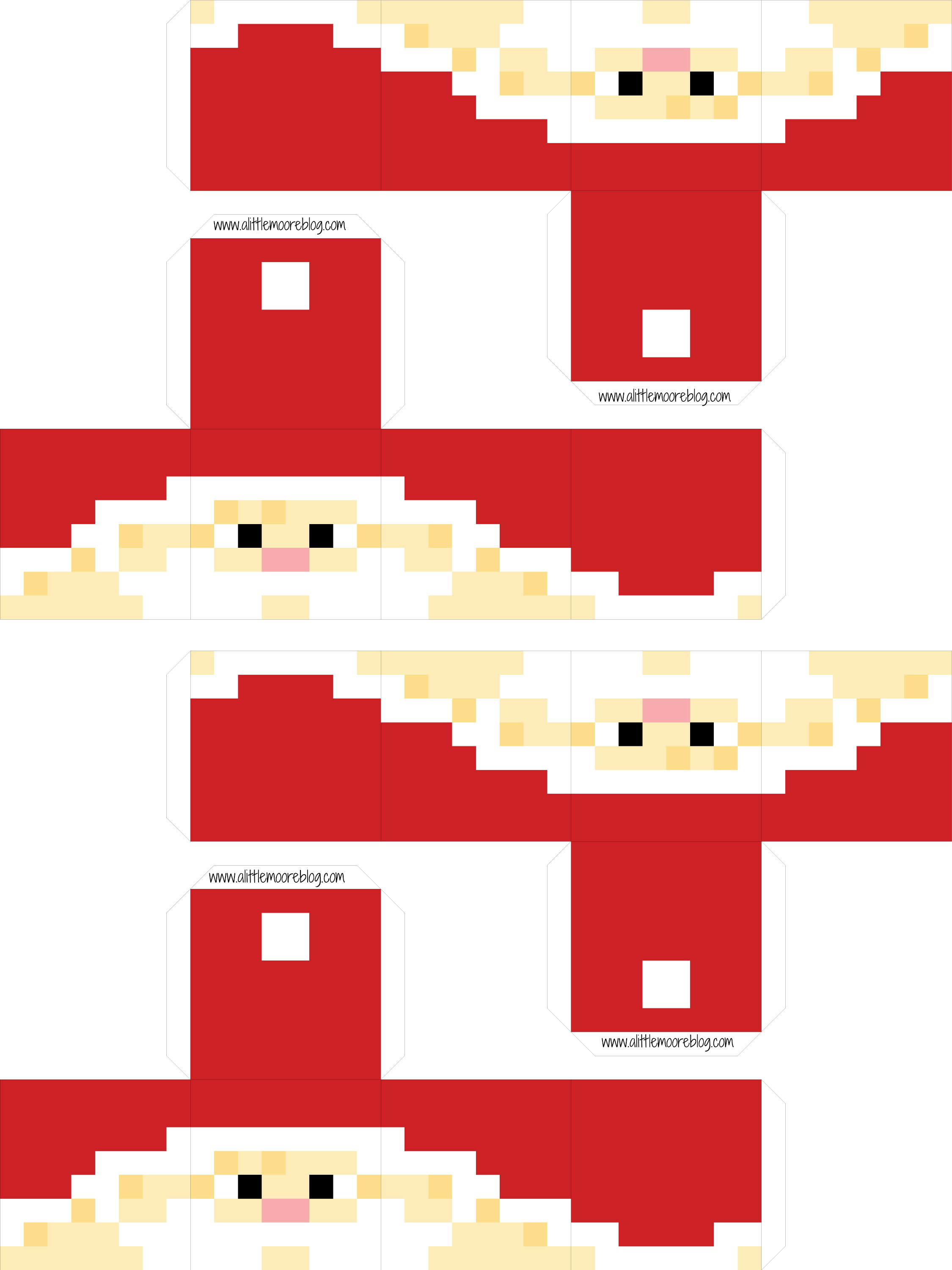minecraft santa elf on the shelf (free printable) - houston family